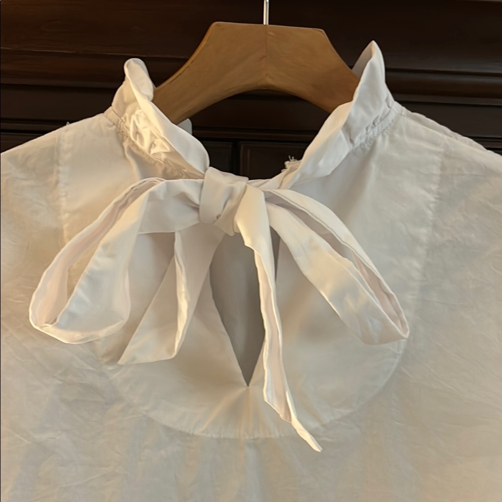 White Ruffled Blouse - Picture 3 of 6